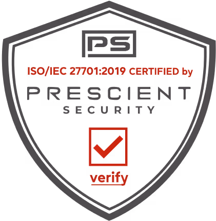 ISO/IEC 27701:2019 Certified by Prescient Security