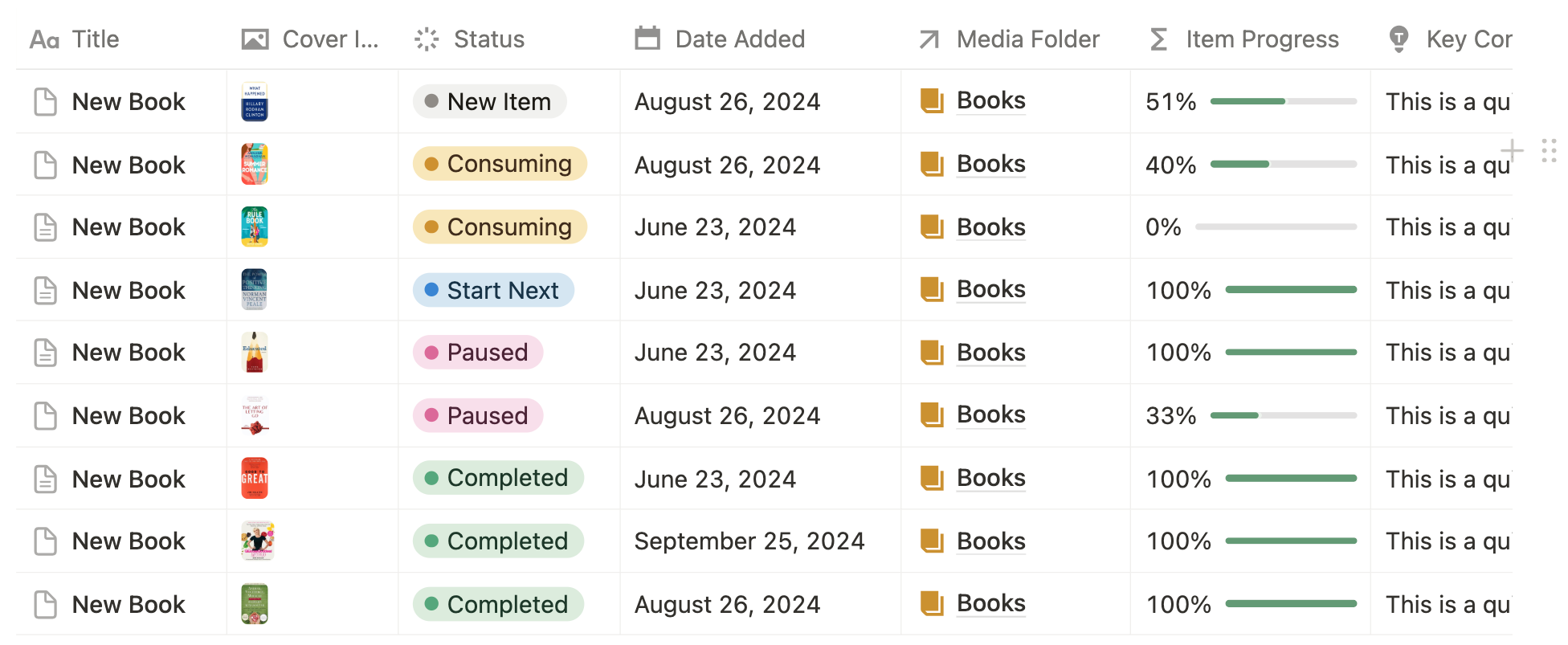 notion book tracker template databases