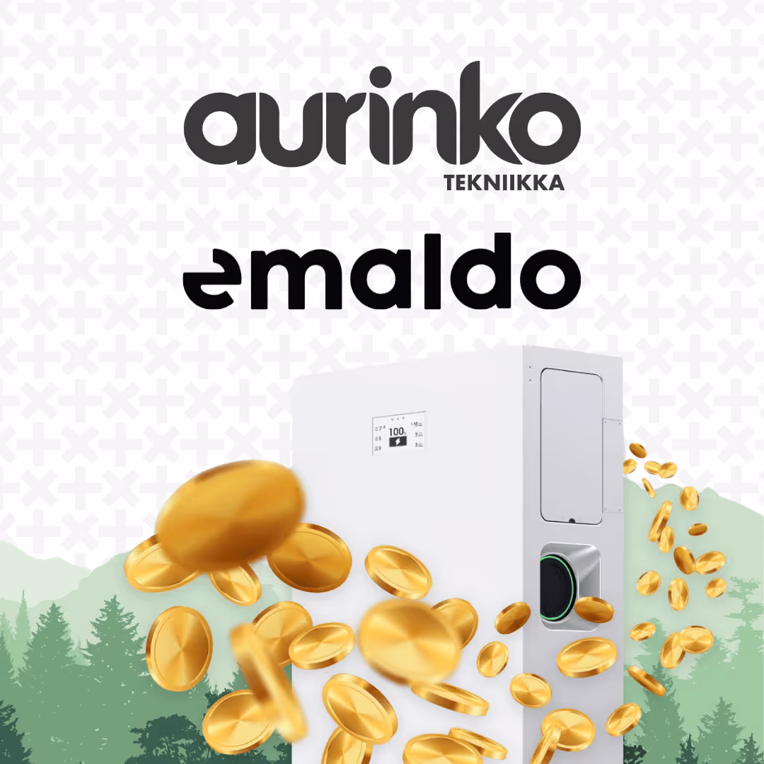 Emaldo ja aurinkotekniikka grid reward kuva. Emaldo akusto