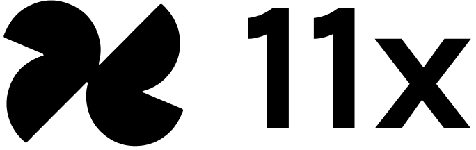 11x logo in black