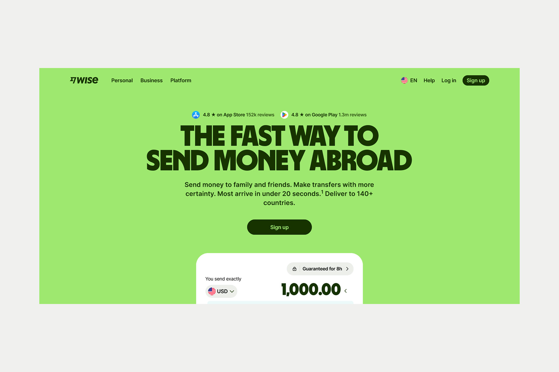Screenshot of the Stripe homepage highlighting its developer-focused design, sleek gradient background, and "Payments infrastructure for the internet" value proposition.