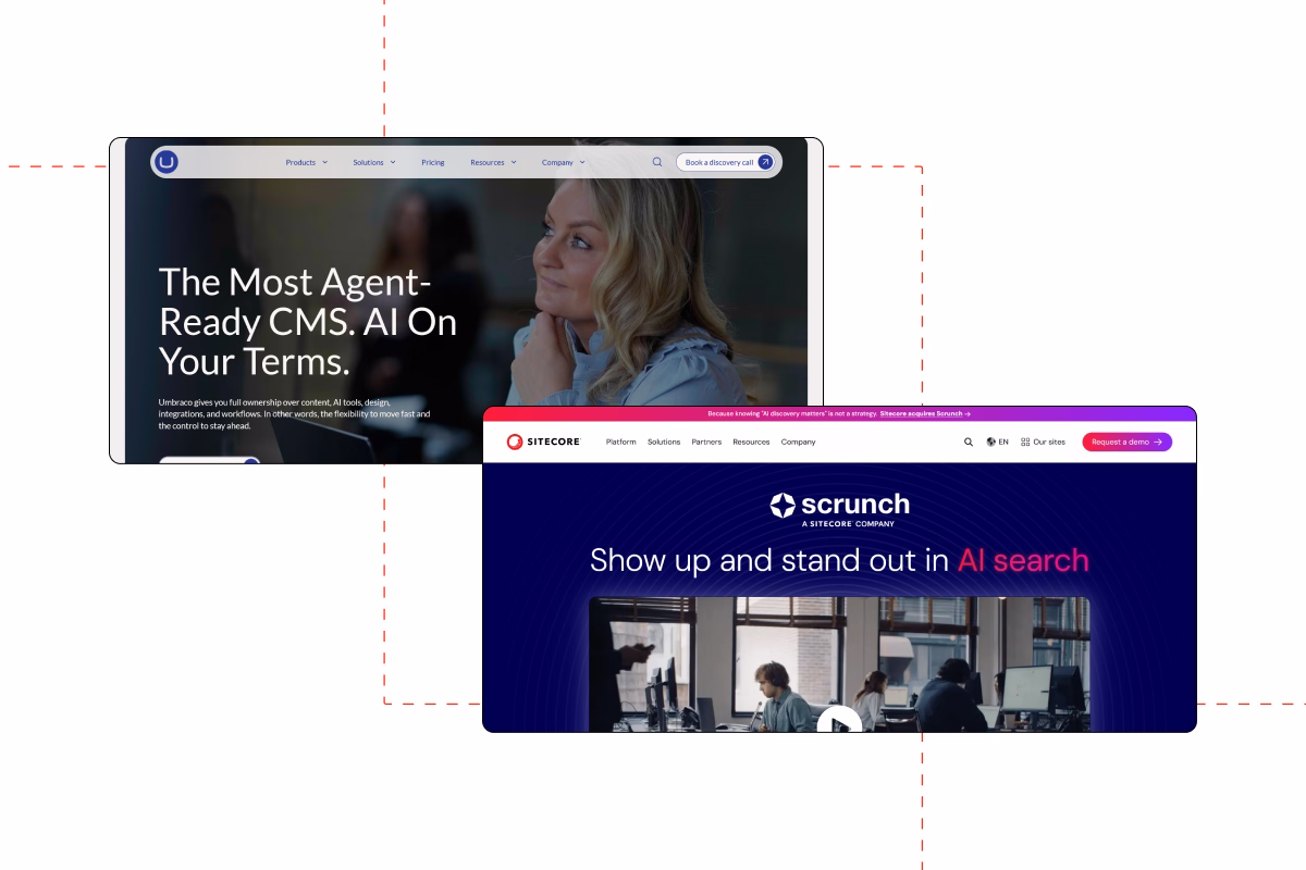 Umbarco vs Sitecore 2026 blog thumbnail.