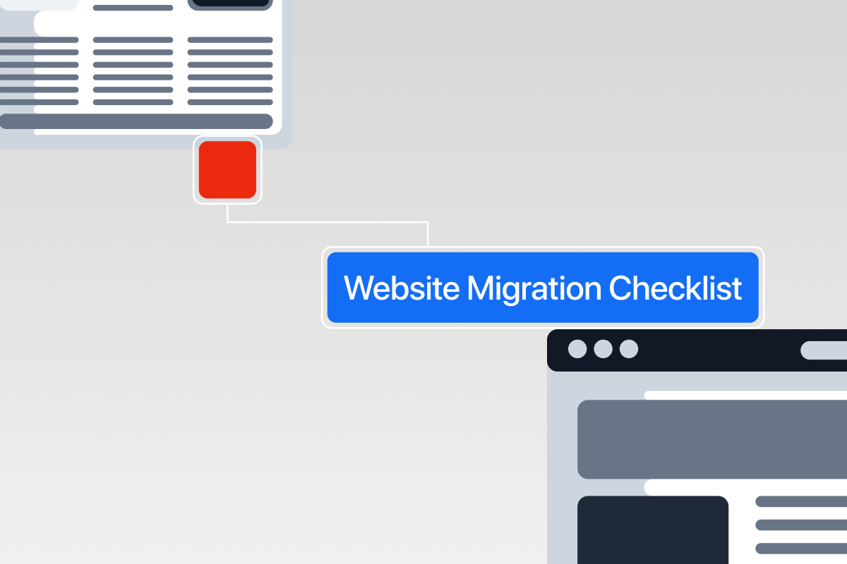 Website migration checklist 2026 blog thumbnail. 
