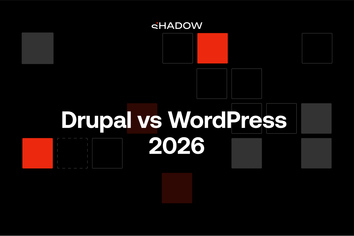 Drupal vs WordPress 2026 comparison blog thumbnail.