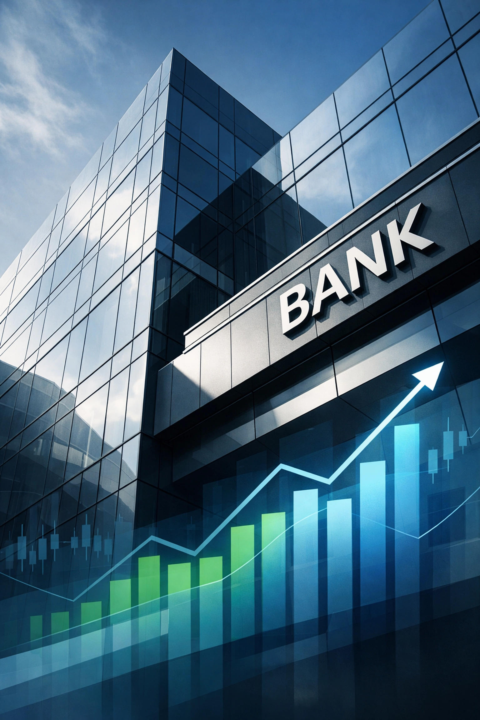 Modern commercial bank building representing expanded CRE lending market share