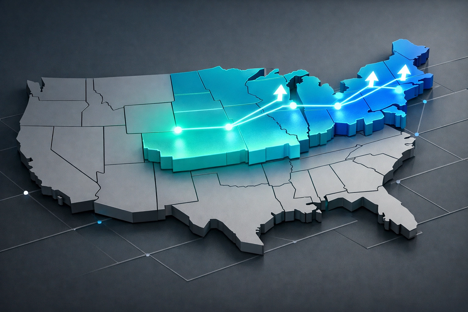 US map showing Midwest and Northeast multifamily rent growth outpacing Sun Belt markets in 2026