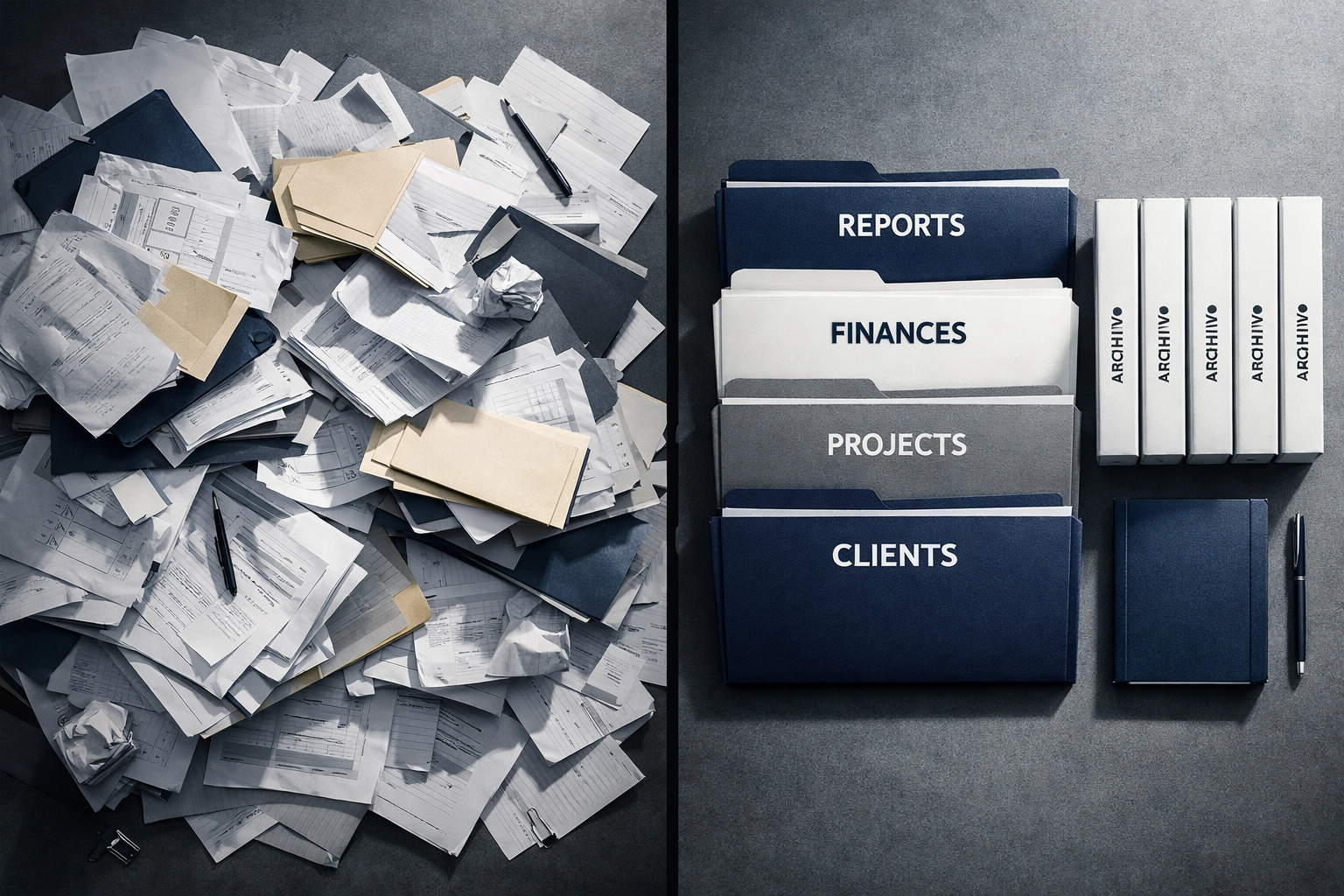 Organized commercial loan documents showing streamlined CRE financing process