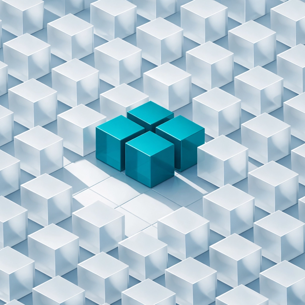 Abstract grid showing a stable five percent retail vacancy rate for necessity-based commercial properties.