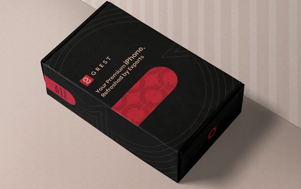 Grest refurbished iPhone box packaging design