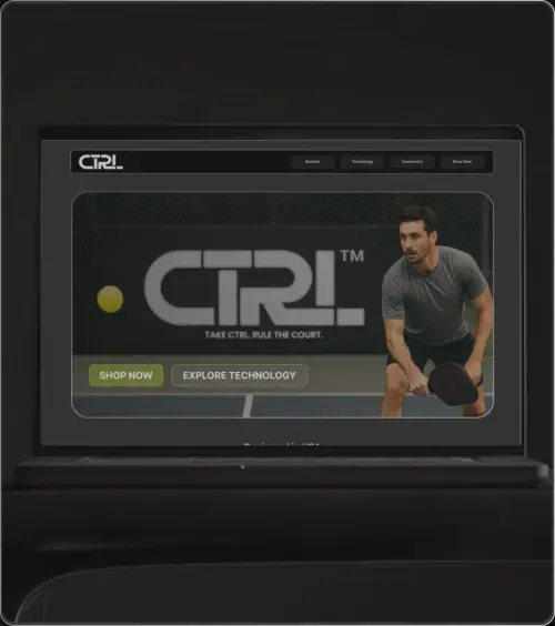 CTRL Webflow website on a laptop