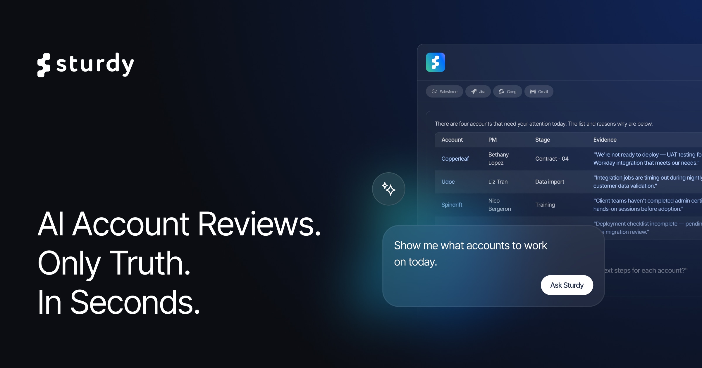 Account Reviews In Seconds.