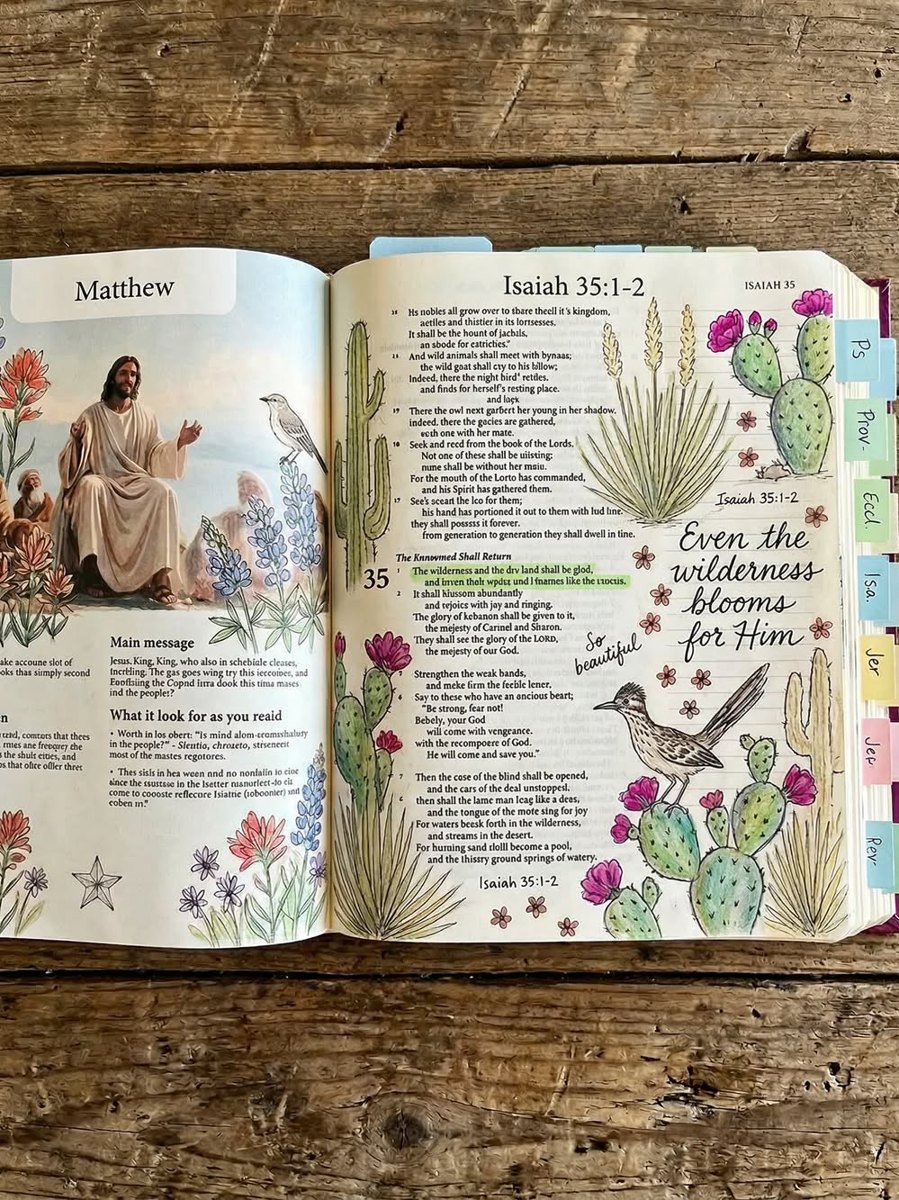 Perfect Bible open to Matthew