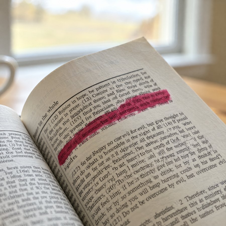 Highlighter bleeding through thin Bible paper