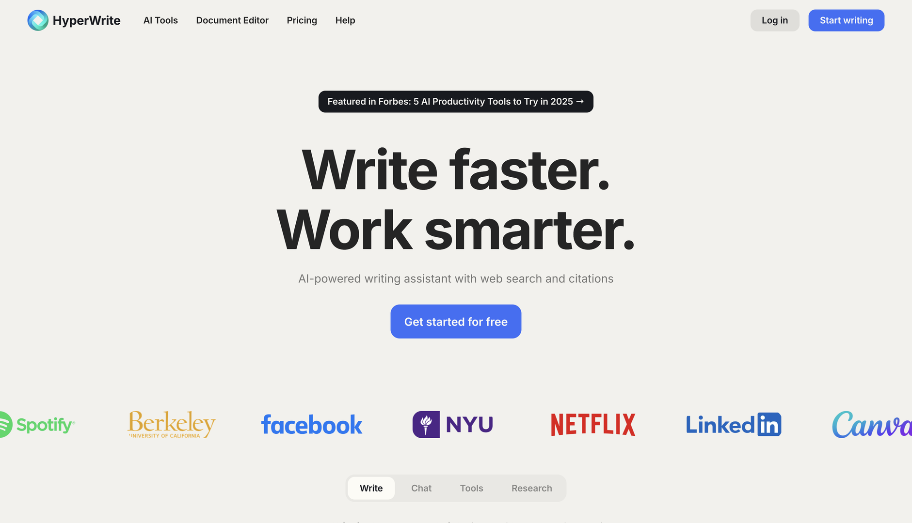 HyperWrite is an AI writing assistant for content creation.