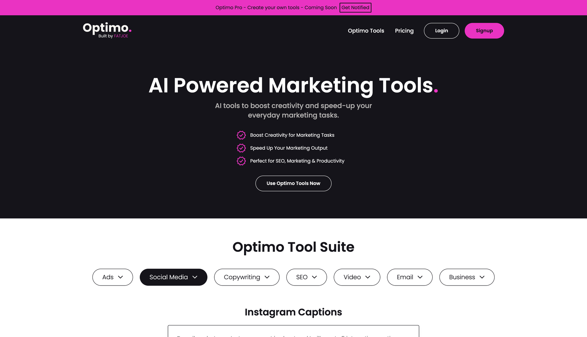 Optimo Pro is a project management software tool.