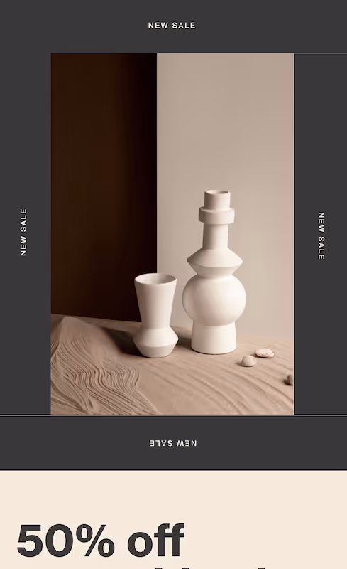 Simple sale announcement