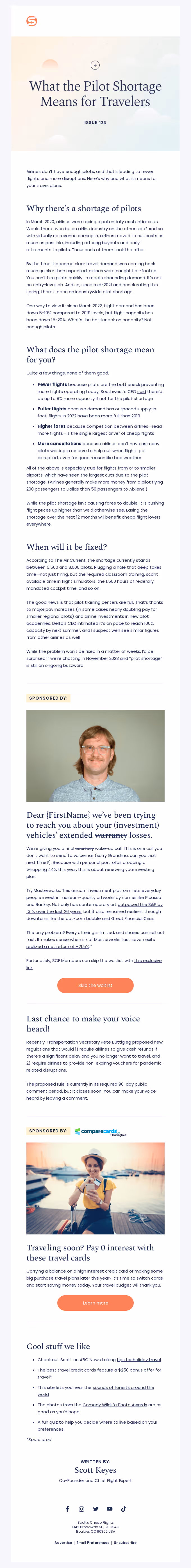 Scott's Cheap Flights