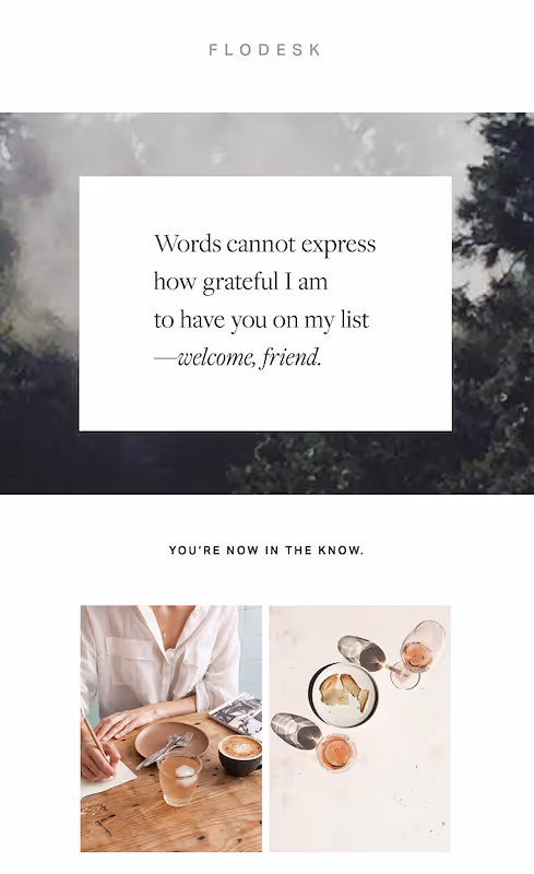 Welcome with gratitude