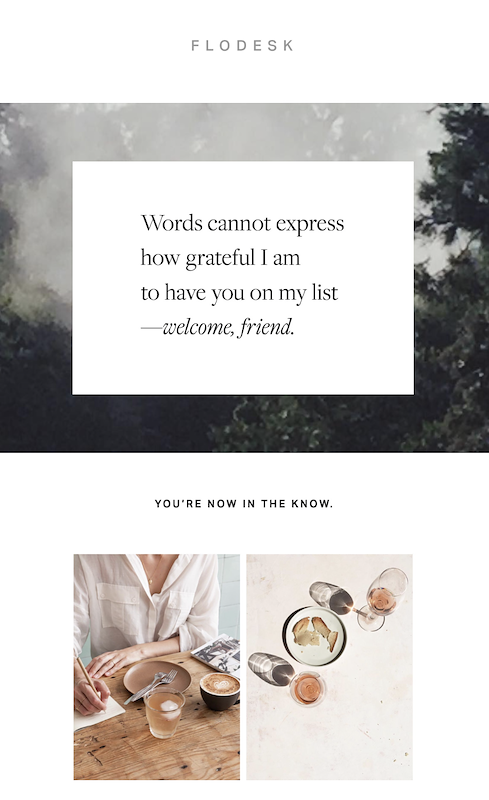 Welcome with gratitude
