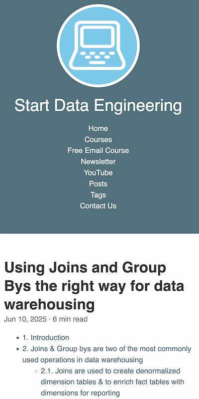 Start Data Engineering