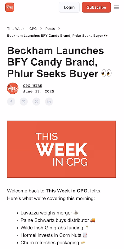 This Week in CPG