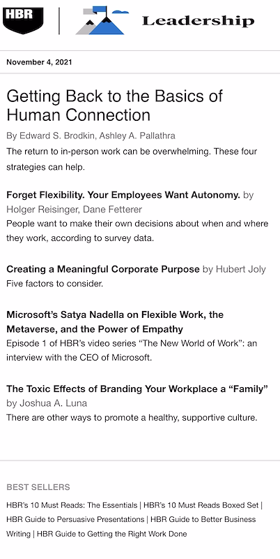 HBR Management Tip of the Day