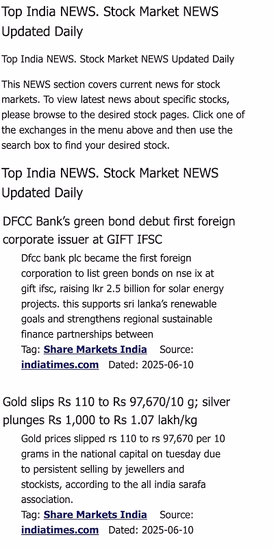 MunafaSutra Daily Stock Market Newsletter