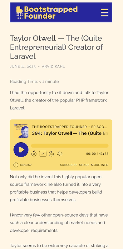 The Bootstrapped Founder