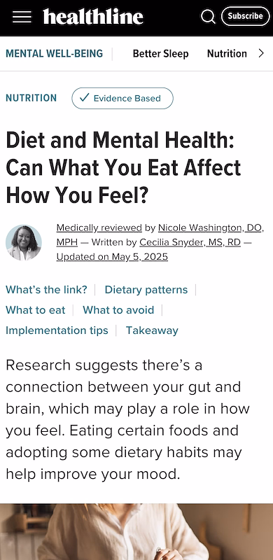 Healthline Nutrition Newsletter