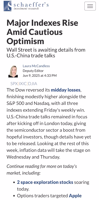 Schaeffer's Investment Research