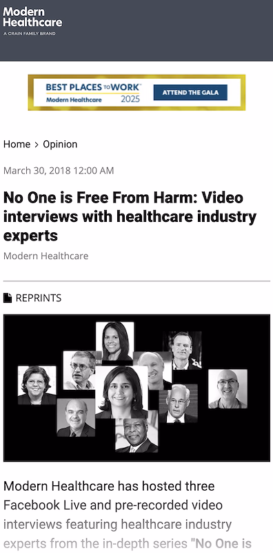 Modern Healthcare Newsletter
