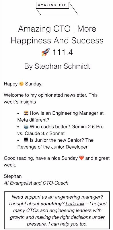 Amazing CTO Newsletter