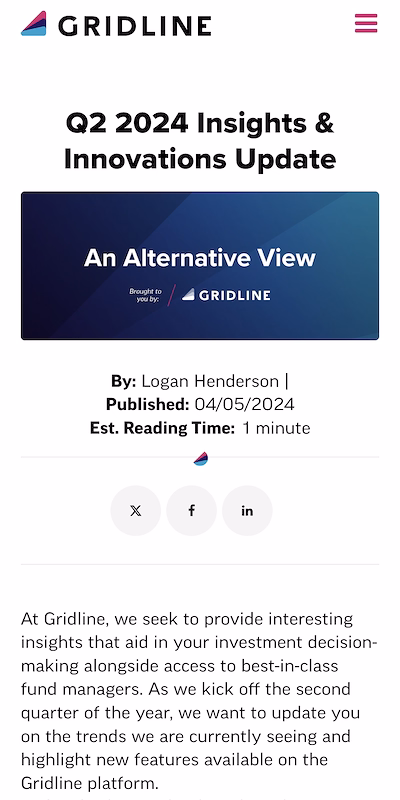 Gridline's An Alternative View