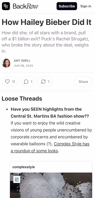 Back Row by Amy Odell