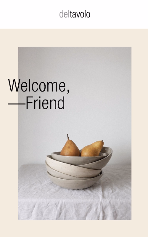 Minimalist welcome