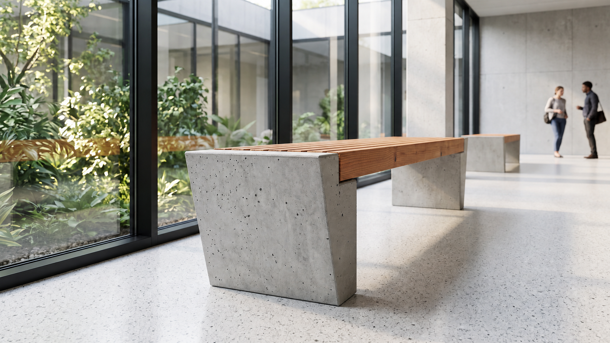 Designer Bank aus Sichtbeton