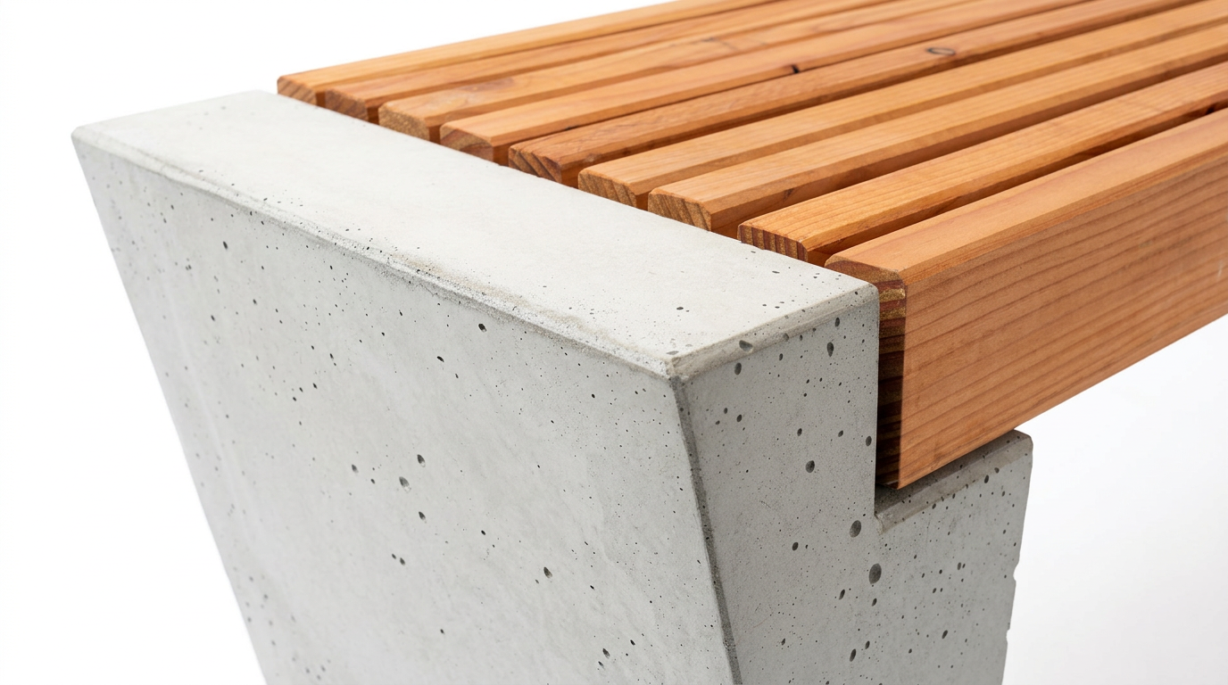 Betonbank für den Garten oder Wohnbereich