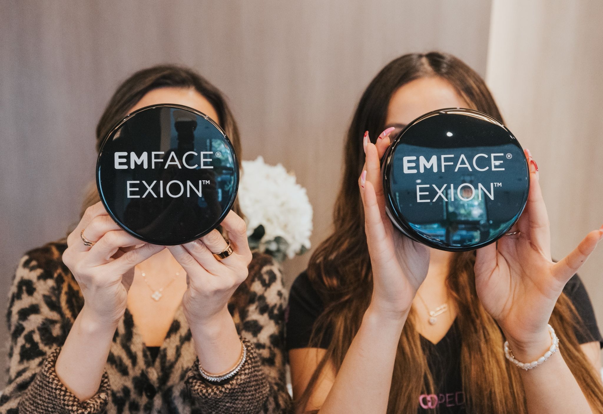 the printers row dental studio posing with emface and exion 