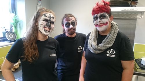 In 2018 we secured £7000 funding from the Denbigh Town Council, Freeman Evans Trust, Denbigh Rotary, DVSC Youth Fund, Welsh Church Act Fund and Denbigh Chocolate Shop to provide one week of workshops on the theme of A Cabaret of Chaos celebrating our differences with 50 young people at the Hwb Denbigh.