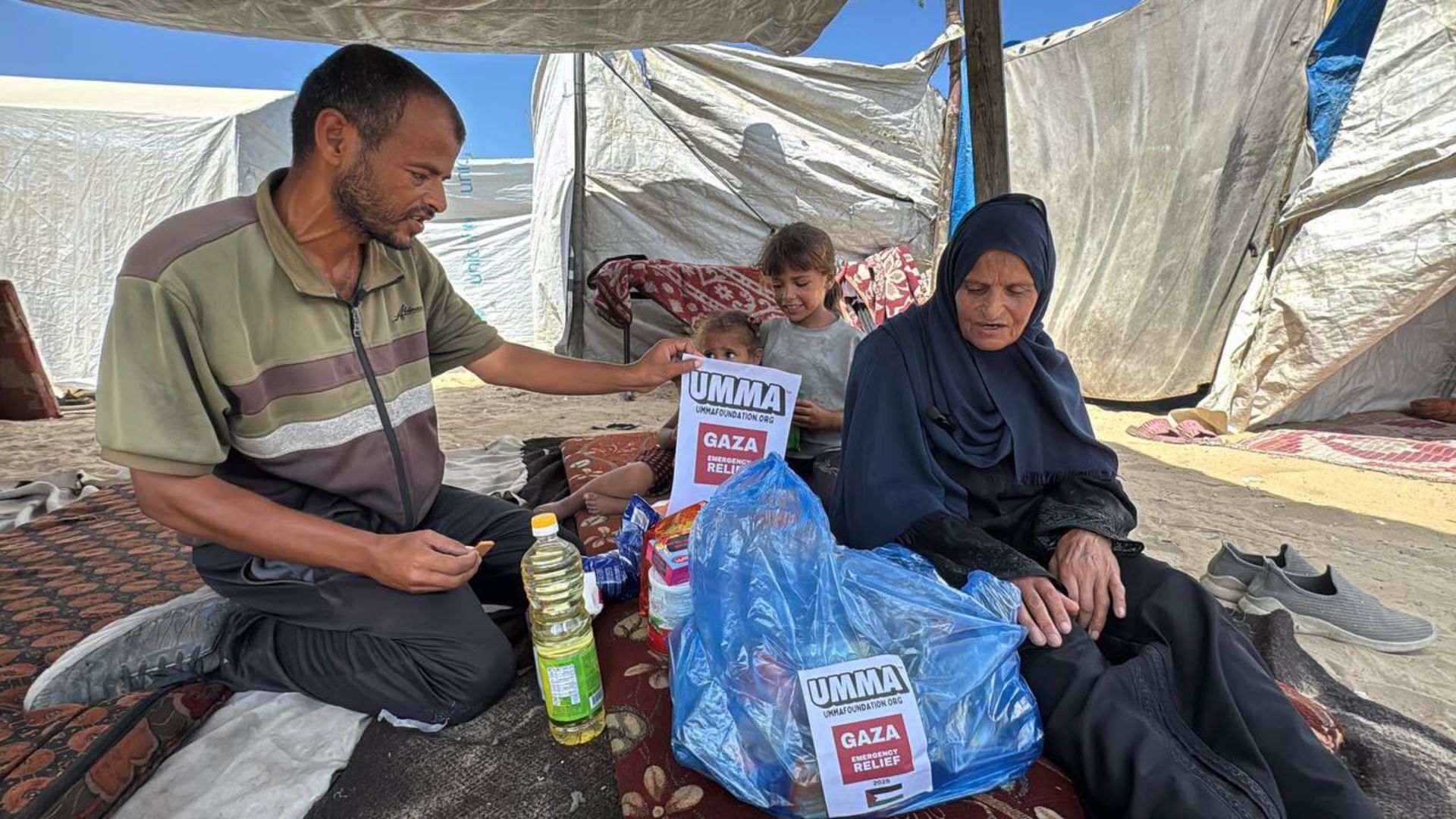 Humanitarian aid distribution by Umma Foundation in Gaza