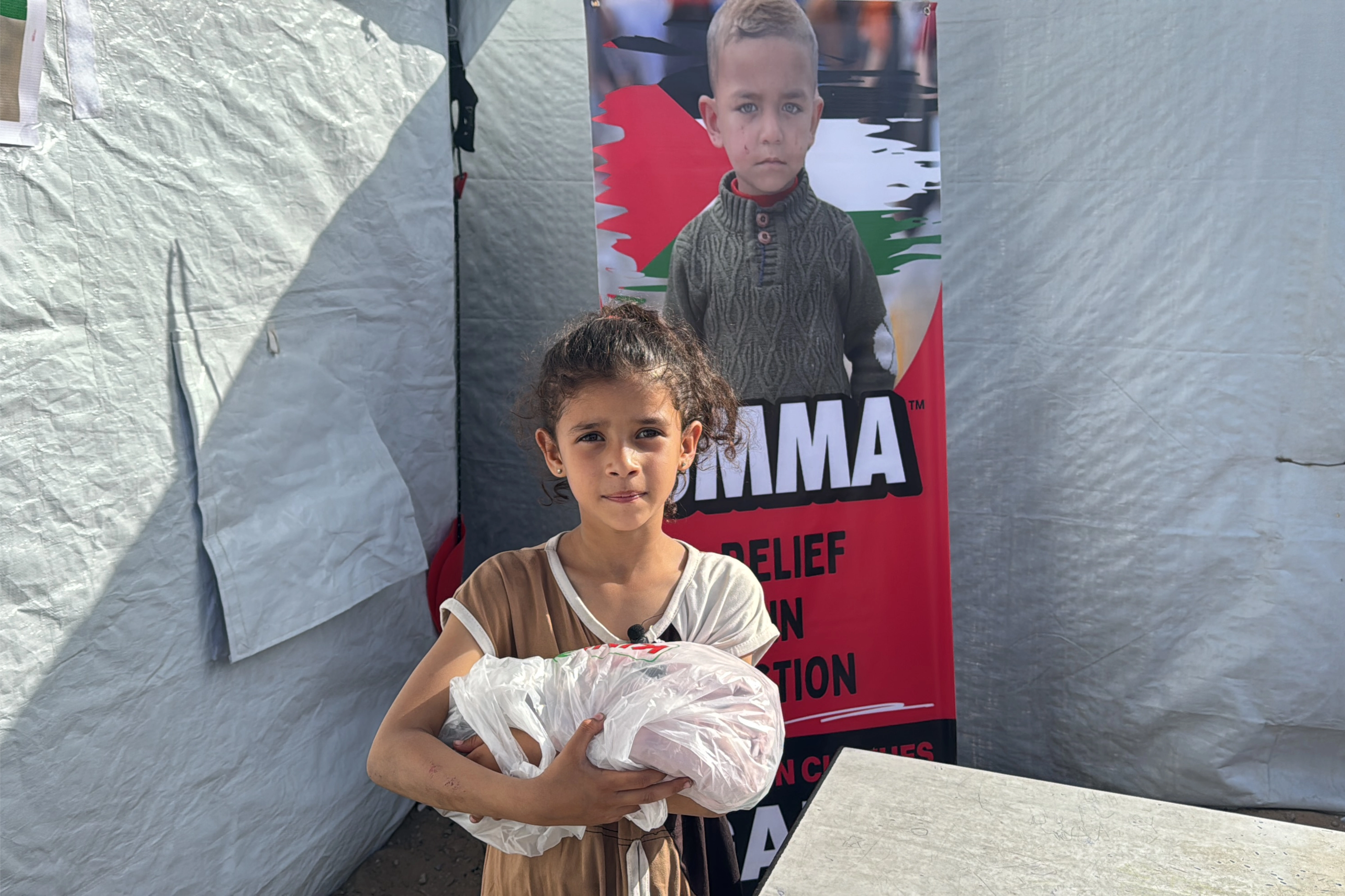 UMMA children's clothing distribution in Gaza