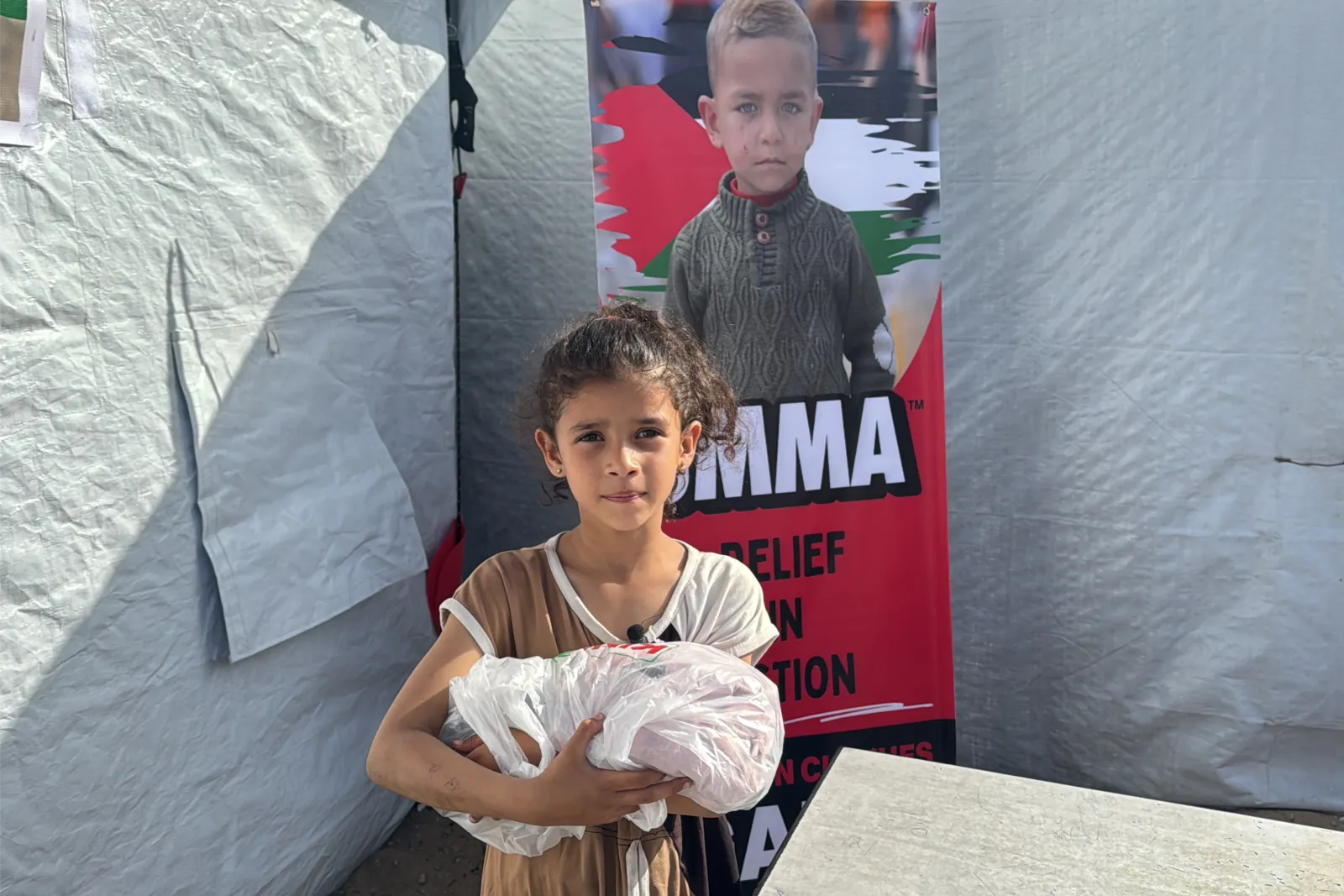 UMMA children's clothing distribution in Gaza