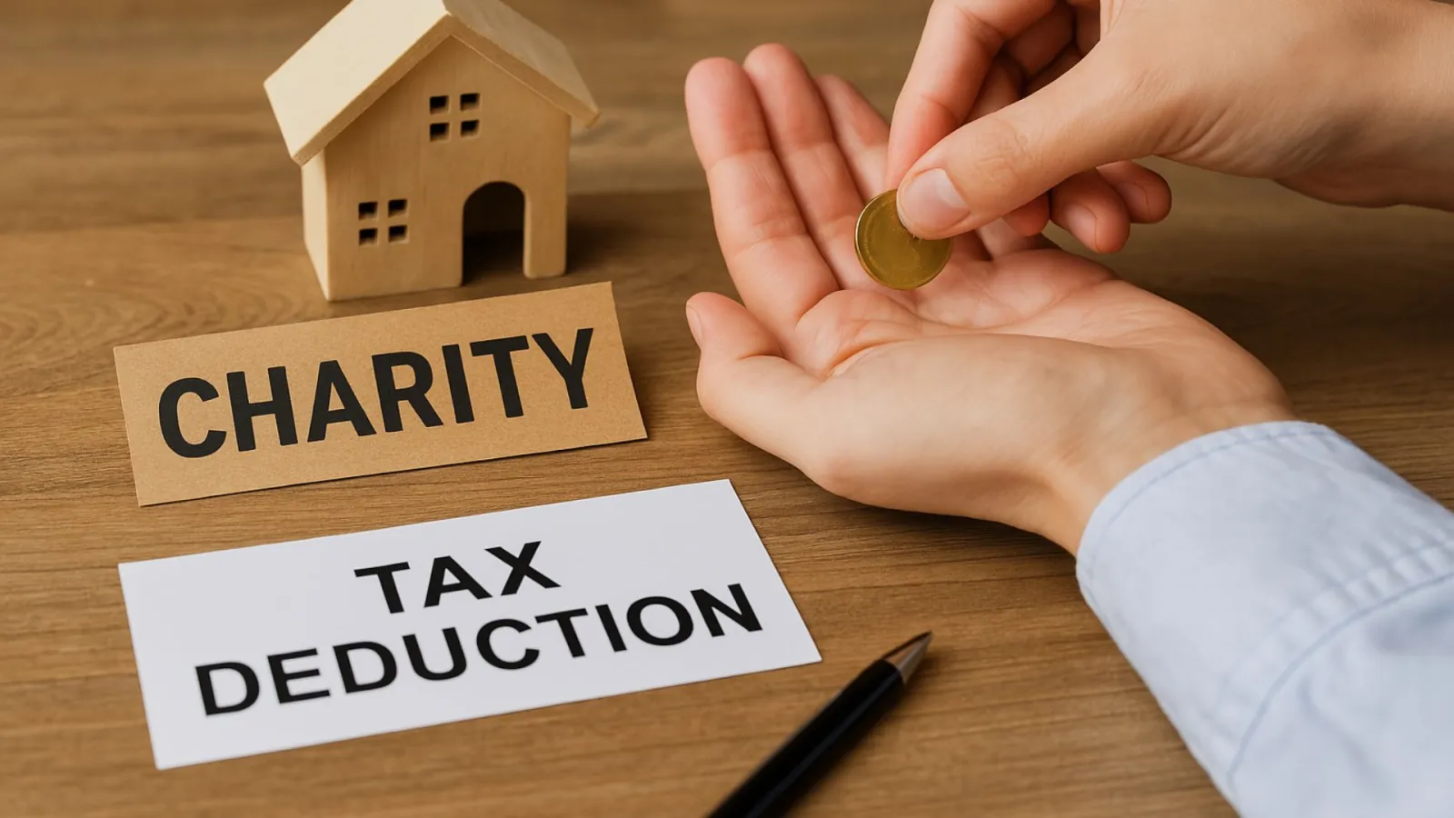 Tax documents and calculator for maximizing charitable donation deductions