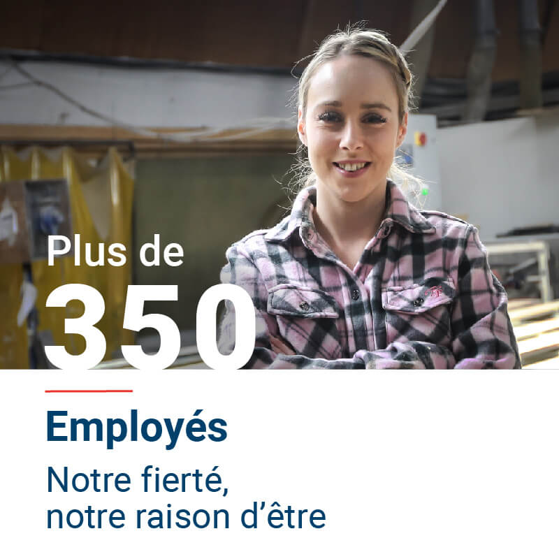 Plus de 350 employés