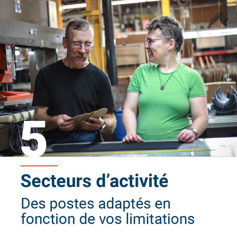 5 secteurs d'activités