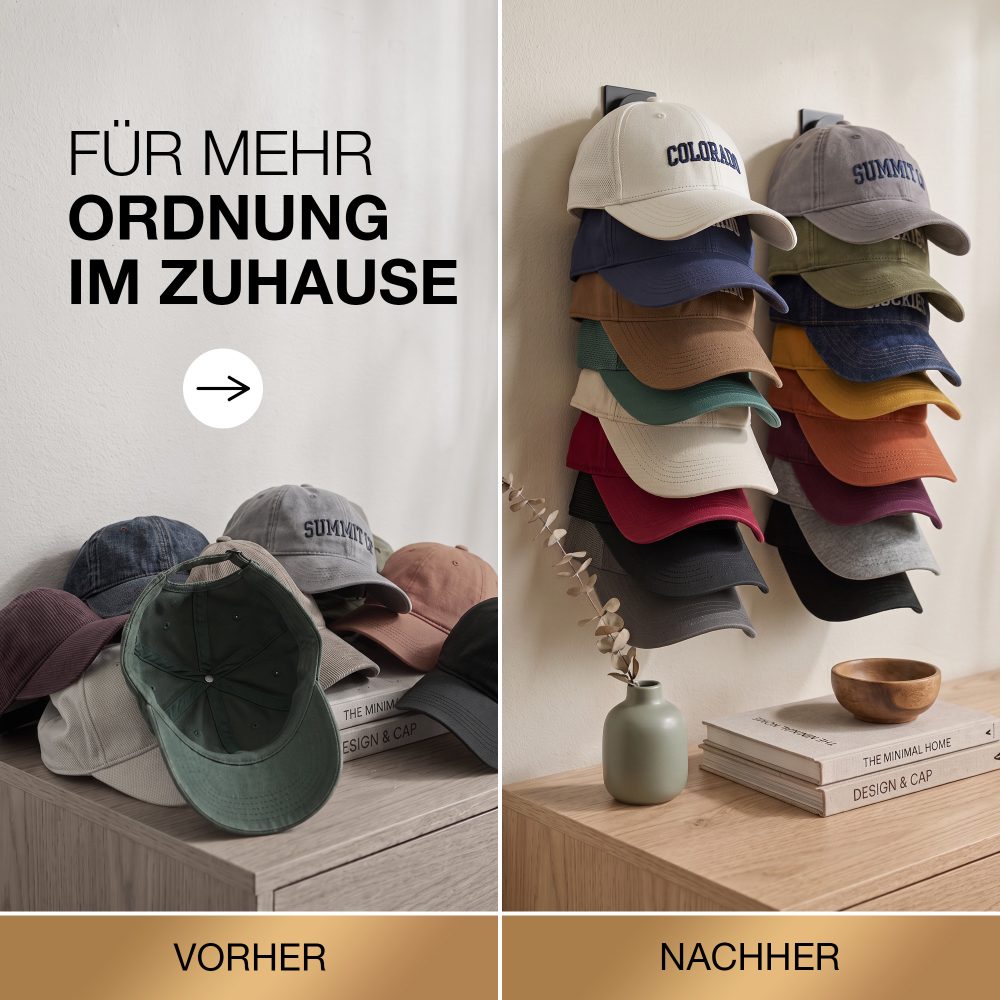Cap-Halter mit Montagezubehör