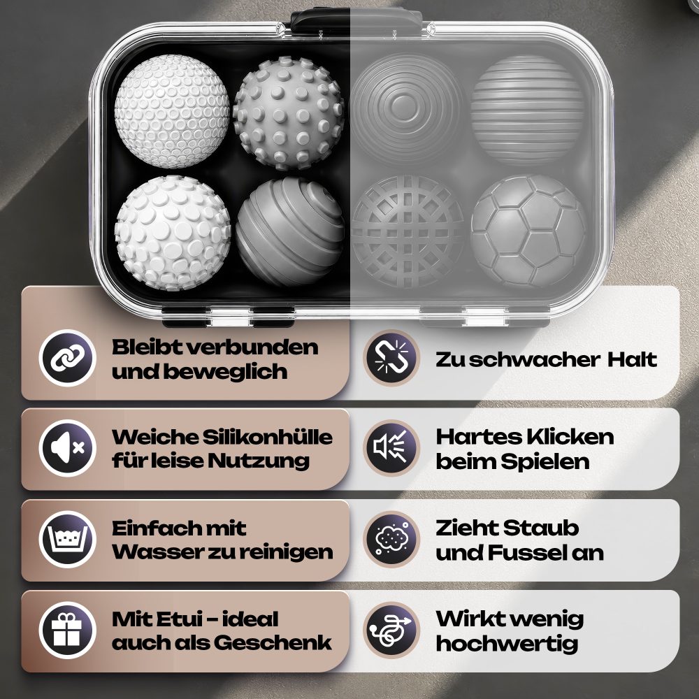 Magnetkugeln, Vergleich