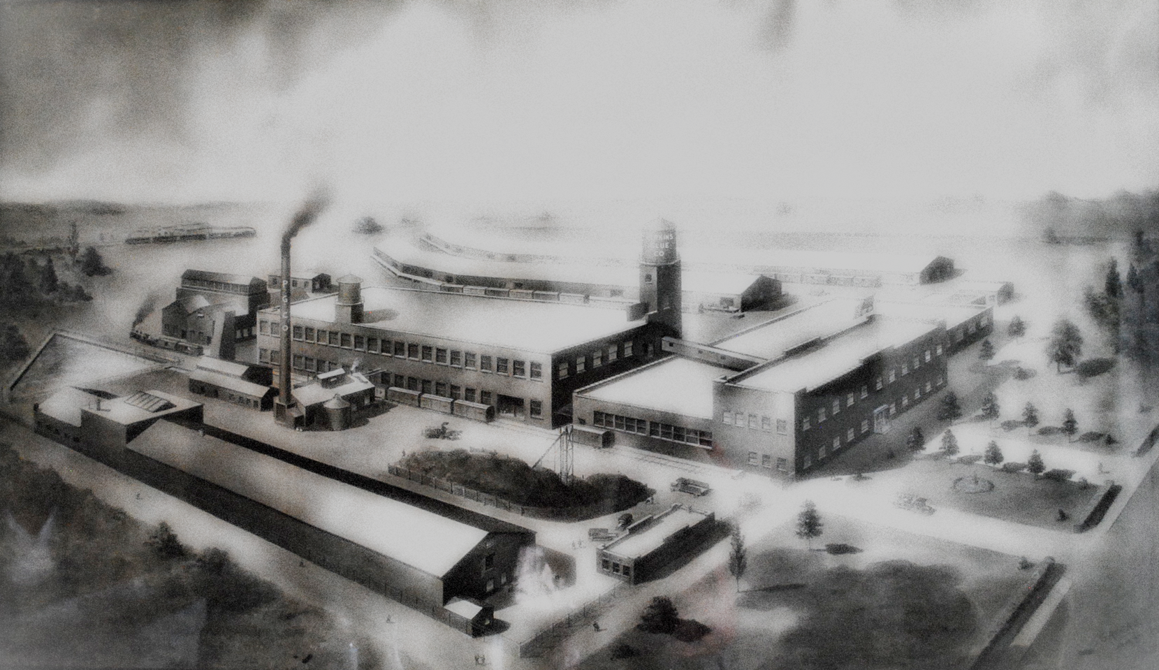 Old art of Perkins Glue