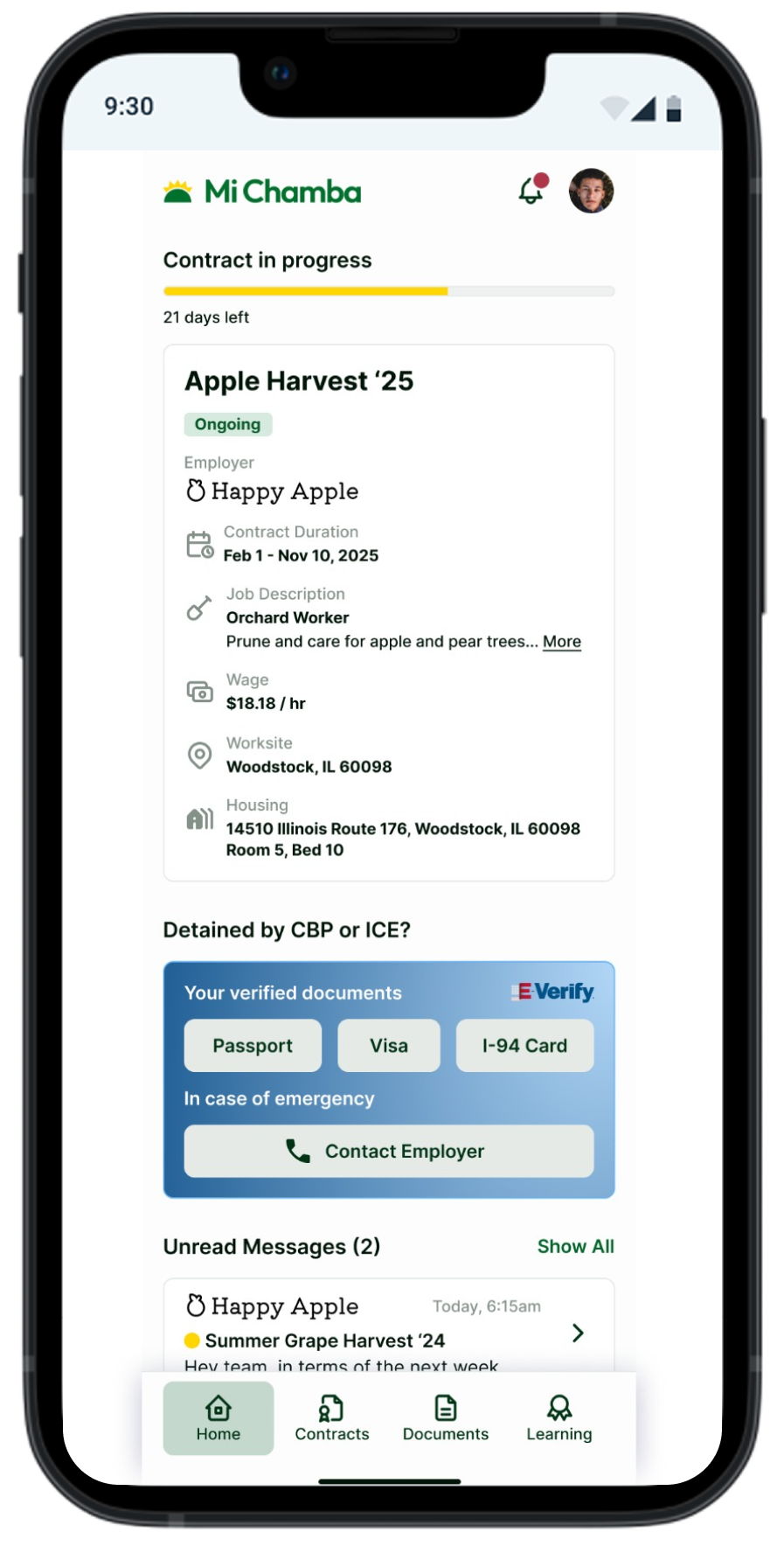 Aalto mobile app UI of home front door, confetti and the word Congratulations at the top and the home name below with the label of sold