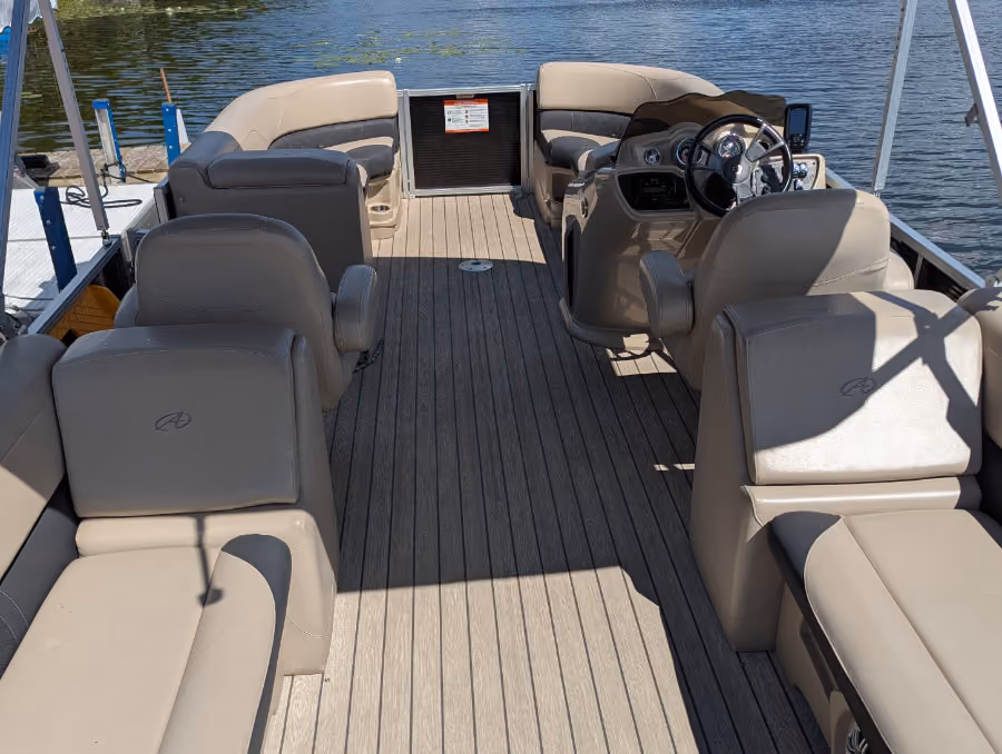 Avalon pontoon interior facing forward